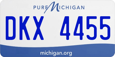 MI license plate DKX4455