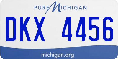 MI license plate DKX4456