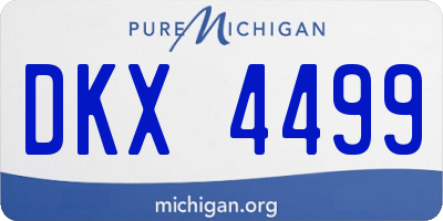 MI license plate DKX4499