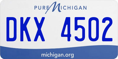 MI license plate DKX4502