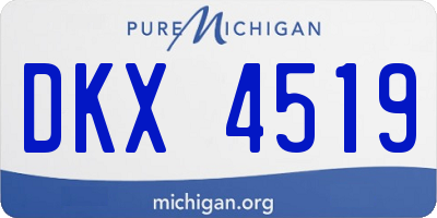 MI license plate DKX4519
