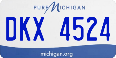 MI license plate DKX4524