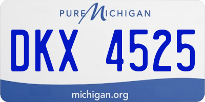 MI license plate DKX4525