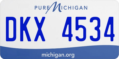 MI license plate DKX4534
