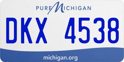 MI license plate DKX4538