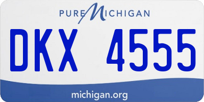 MI license plate DKX4555