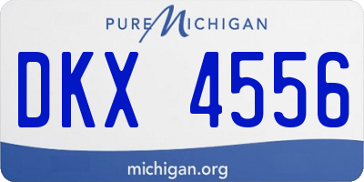 MI license plate DKX4556