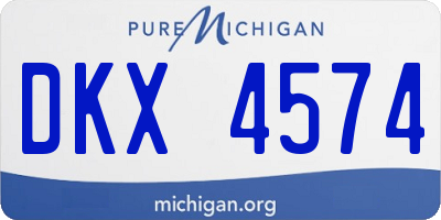 MI license plate DKX4574
