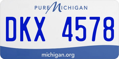 MI license plate DKX4578