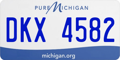 MI license plate DKX4582
