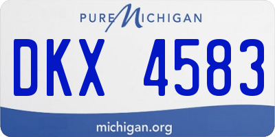 MI license plate DKX4583