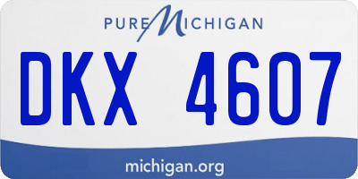 MI license plate DKX4607
