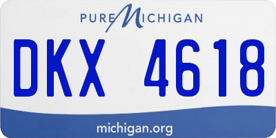 MI license plate DKX4618