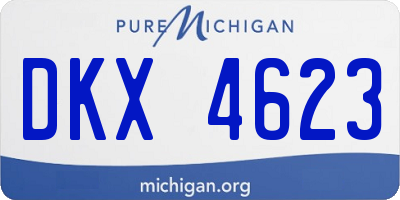 MI license plate DKX4623