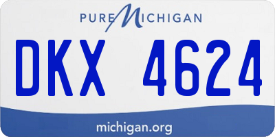 MI license plate DKX4624