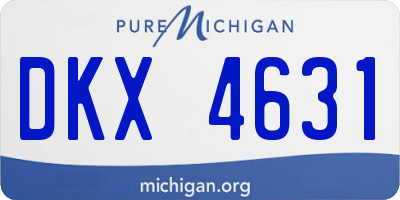 MI license plate DKX4631