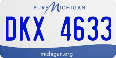 MI license plate DKX4633
