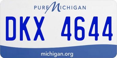 MI license plate DKX4644