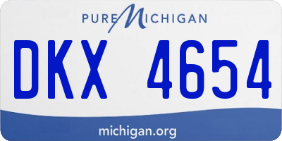 MI license plate DKX4654