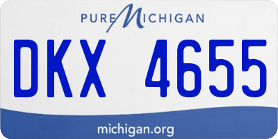 MI license plate DKX4655