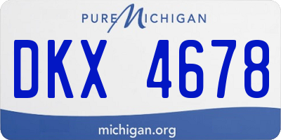 MI license plate DKX4678