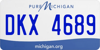 MI license plate DKX4689