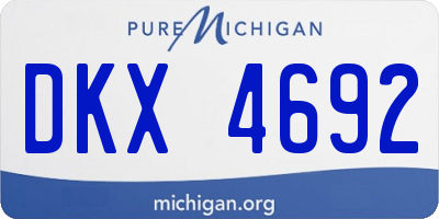 MI license plate DKX4692