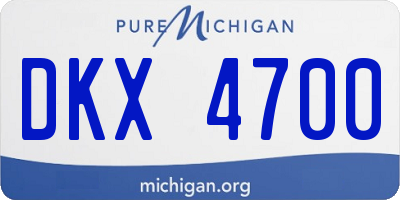MI license plate DKX4700