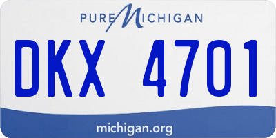 MI license plate DKX4701