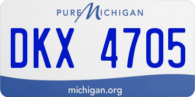 MI license plate DKX4705