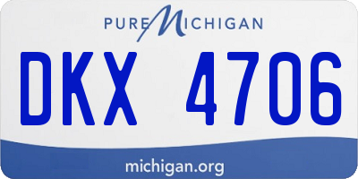 MI license plate DKX4706