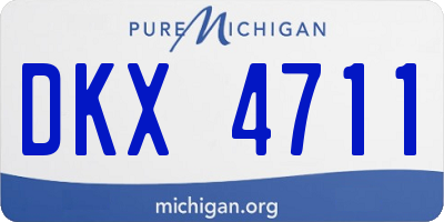 MI license plate DKX4711
