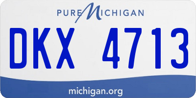 MI license plate DKX4713