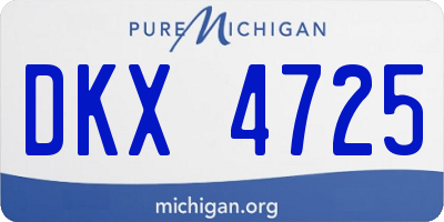 MI license plate DKX4725