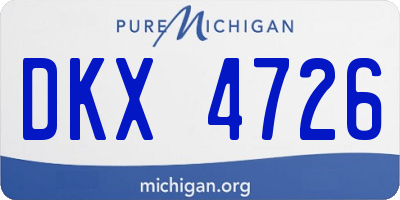 MI license plate DKX4726