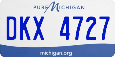 MI license plate DKX4727
