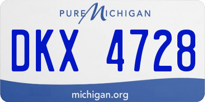 MI license plate DKX4728