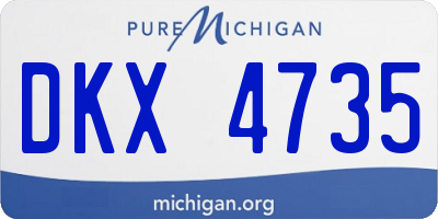 MI license plate DKX4735