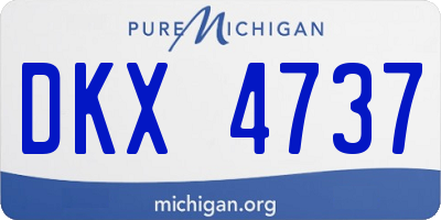 MI license plate DKX4737