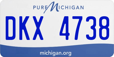 MI license plate DKX4738