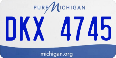 MI license plate DKX4745