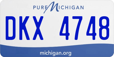 MI license plate DKX4748