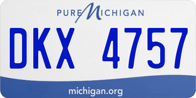 MI license plate DKX4757