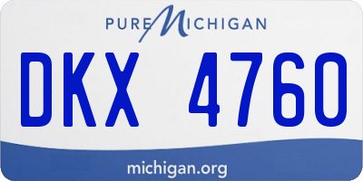 MI license plate DKX4760