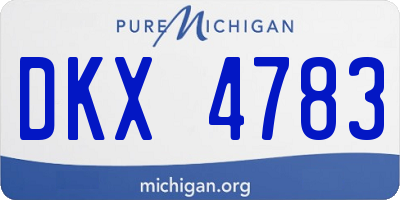 MI license plate DKX4783