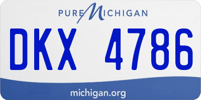 MI license plate DKX4786