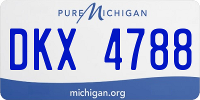 MI license plate DKX4788