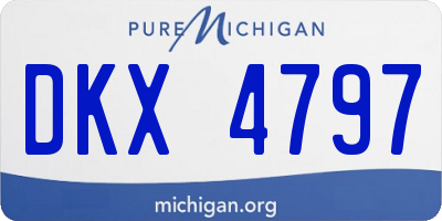 MI license plate DKX4797