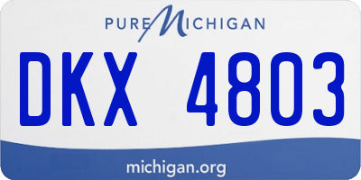 MI license plate DKX4803