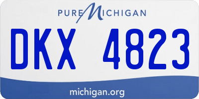 MI license plate DKX4823